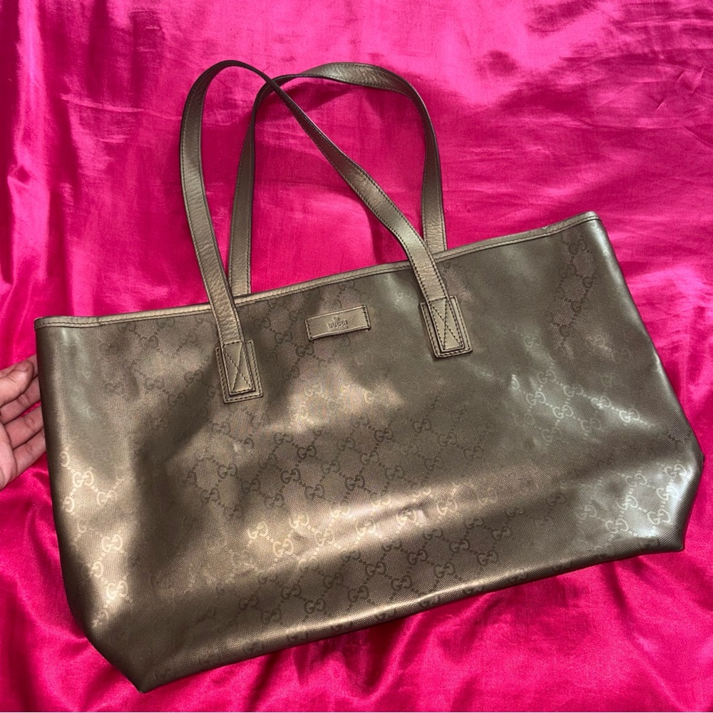Gucci Metallic Gold Tote Bag